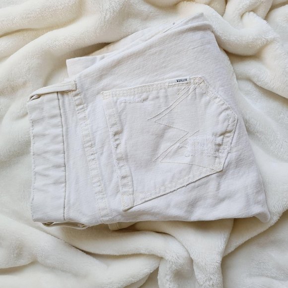 Mother The Looker Jeans in Cream for a Day Size 25 - Picture 6 of 11